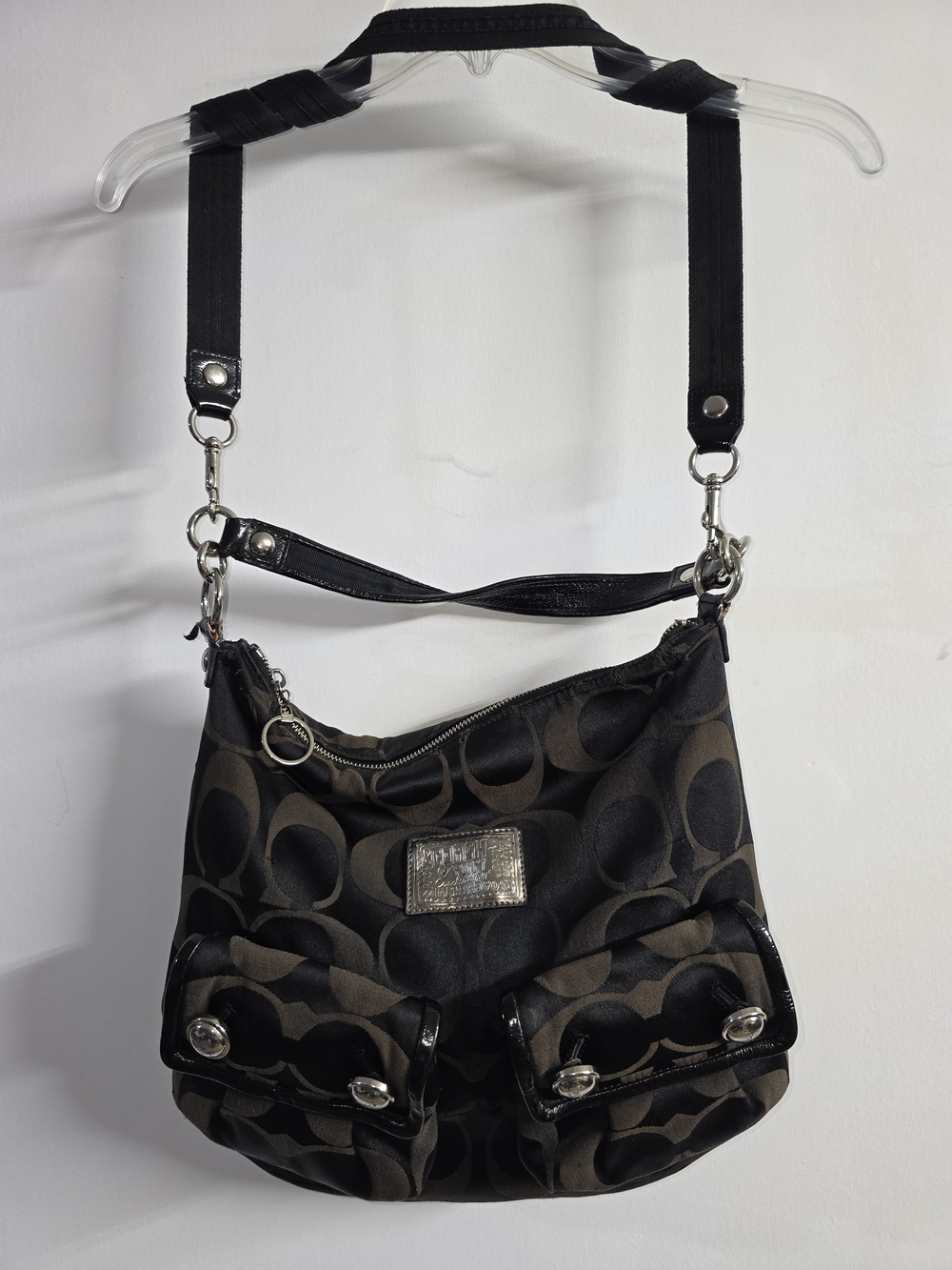COACH Handbag Poppy Maggie 14570 2way Black Y2K Vintage - Picture 1 of 9